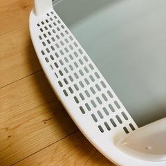 【新品未使用】猫　トイレ 猫用トイレ Lサイズ グレー×白の画像