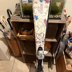 スキー板　120cm  ストックセット　の画像