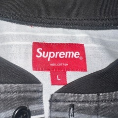 Supreme 16AW/stripe twill henleyの画像