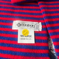 Maban 赤青ストライプ マフラー イギリス製の画像