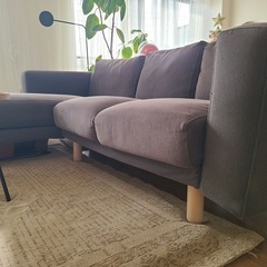 IKEA  3人掛けソファ　L字の画像
