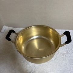 大判ステンレス両手鍋28cm深底火ガス専用中古美品の画像