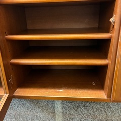 木製 食器棚（幅152cm・上下分割）の画像