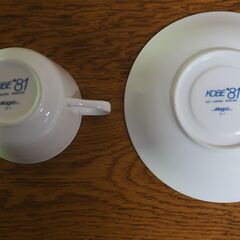 コーヒーカップ＆ソーサー　KOBE '81 UCC COFFEE PAVILIONの画像