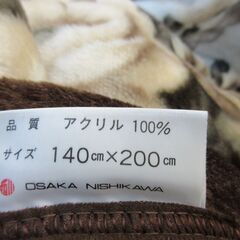 西川　NISHIKAWA最高肉厚毛布　シングル 　ブラウン系　高級ブランケットの画像
