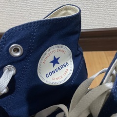 中古品　converse ハイカットネイビー　24cmの画像