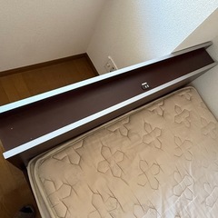 【12/30受渡希望】収納付きセミダブルベッド(マットレス付き)の画像