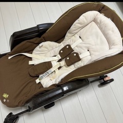 Aprica）ハイローベッド＆チェア　ユラリズム　くまさんと一緒（ブラウン）の画像