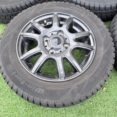 155/70R13 スタッドレス 2024年製 1シーズンのみ使用 アルミホイール付き 4本セットの画像