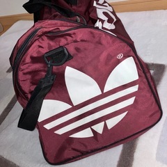 中古☆90年代 大容量　アディダス ドラムバック エンジ色の画像