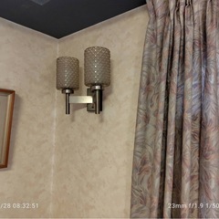 レトロな壁付け照明器具④の画像