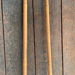 スキーの竹製ストック　レトロの画像