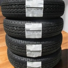 145/80R12 新品ブリヂストン「145R12 6PRと同じ」軽トラック 軽バン　新品ゴムバルブ付きの画像