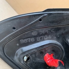 トヨタ パッソ 純正 R 運転席側 ドアミラー シルバー サイドミラー Murakami 9851 品番 9704 9878の画像