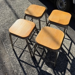 スツール　ウッド　鉄　アイアン　木　ダルトン風の画像