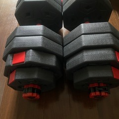初心者用 可変式ダンベル 最大20kg × 2 +  バーベルシャフト付きの画像