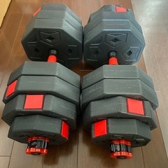 初心者用 可変式ダンベル 最大20kg × 2 +  バーベルシャフト付きの画像