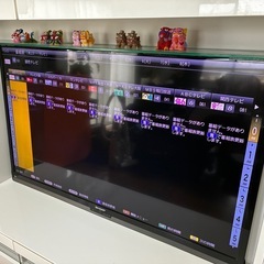 60型テレビおまけ・ライトアップ照明付、壁面収納テレビボード、テレビ台の画像