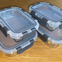 新品未使用 ガラス容器 タッパーの画像