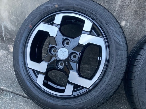 新車外し　三菱超新型デリカミニ純正14インチタイヤホイール4本セット　155/65R14ダンロップエナセーブ