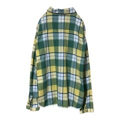 VOO チェックワークシャツ 緑×黄 チェック柄 (Ｓ～M相当)の画像