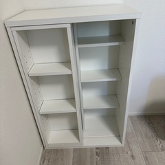 ニトリ　スライド本棚　ホワイトの画像