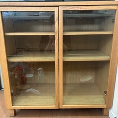 無印良品　収納　ガラス　棚の画像