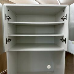 ★リユースのサカイ高崎店★TJ13816  食器棚 白 H178×D39.3×W60 クリーニング済みの画像
