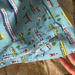 保育園入園準備 布団カバー　1枚　新幹線 電車の画像