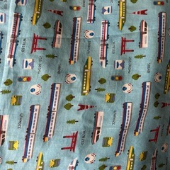 保育園入園準備 布団カバー　1枚　新幹線 電車の画像