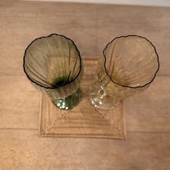 スガハラガラス sugahara ワイングラス 2脚セットシャンパンの画像