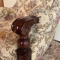 アンティークカリモク　1脚ソファの画像