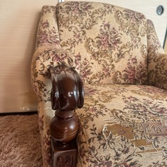 アンティークカリモク　1脚ソファの画像