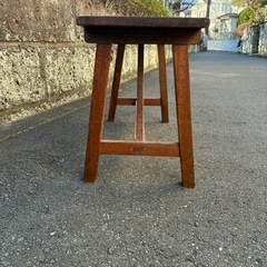 長椅子　木製　アンティーク　ノーブランドの画像