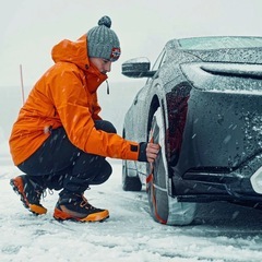 【未使用】布製タイヤチェーンAutoSock【ルーミー、デミオ、フィット】の画像