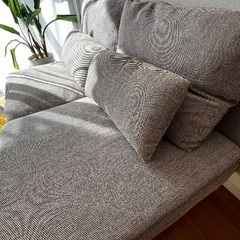 SÖDERHAMN ソーデルハムン ３人掛けコンパクトソファ, ヴィーアルプ ベージュ/ブラウンの画像