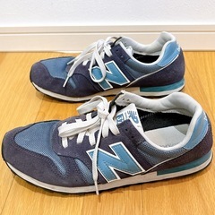 【決定】ニューバランス373　スニーカー　27.5cm ブルー　青の画像