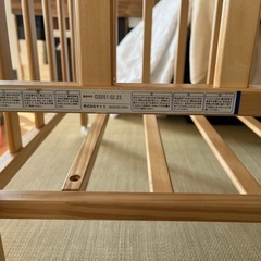 ベビーベッドミニ棚付き(ヤトミ製)の画像