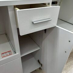 ★リユースのサカイ高崎店★TJ13823  レンジ台 白 H85×D44.5×W80 クリーニング済みの画像