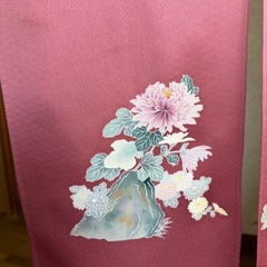 エンジ色、着物素材リメイク暖簾のれん　横〜53–丈〜98!
の画像