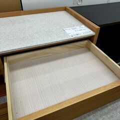 ★リユースのサカイ高崎店★TJ13824 (株)堀田木工所 食器棚 ライトブラウン H90.5×D44.5×W120 クリーニング済みの画像