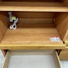 ★リユースのサカイ高崎店★TJ13824 (株)堀田木工所 食器棚 ライトブラウン H90.5×D44.5×W120 クリーニング済みの画像