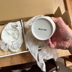 コムサ　コーヒーカップ、お皿セットの画像