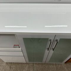 ★リユースのサカイ高崎店★TJ13825 (株)ニトリ 食器棚 白 H101×D50.5×W119.5 クリーニング済みの画像