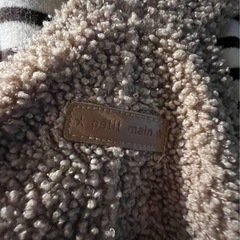 petit main ボアオーバーオール セットの画像