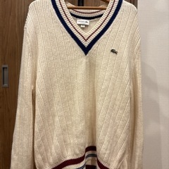 ラコステ Vネック リブニット セーター LACOSTE AH3133-10 メンズ チルデンセーターの画像