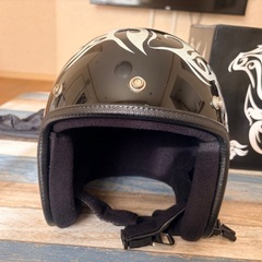 ジェットヘルメット ブラック 紫苑の画像