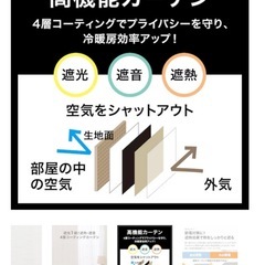 4枚セット遮光一級　アイボリーカーテン100×210㎝　ニトリの画像