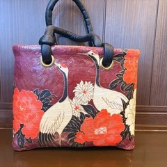 【一点限り】一貫張り　柿渋　カゴ　ハンドメイド　一閑張り　和雑貨の画像