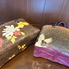 【一点限り】一貫張り　柿渋　カゴ　ハンドメイド　一閑張り　和雑貨の画像